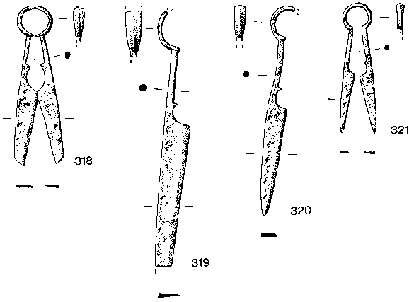 Scheren des frühen 14. Jahrhunderts - nach Cowgill